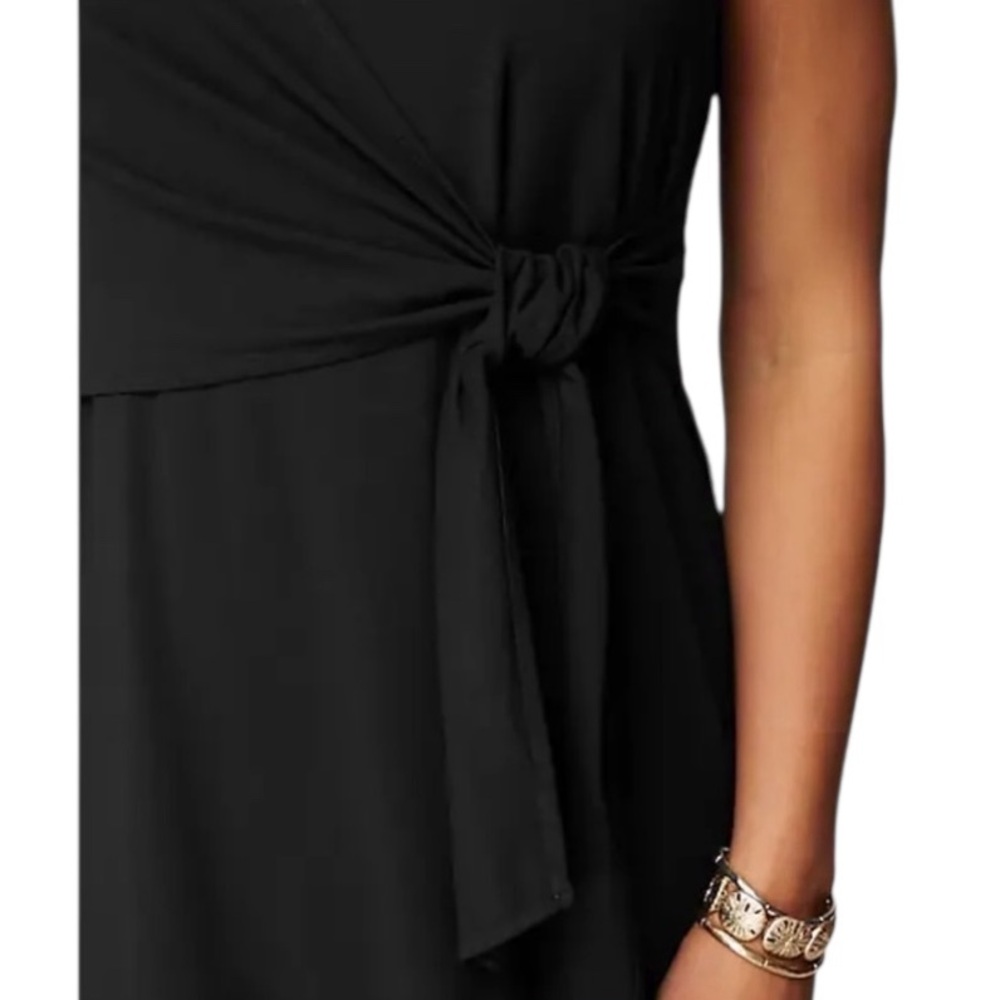 NEW J. Jill Wearever Tie-Waist Soft Jersey Dress Black Sz 4X NWT - Picture 4 of 13